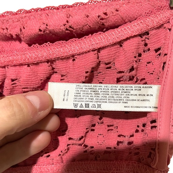 E by Eloise for anthropologie Sweetheart Bandeau Pink/Rose - Picture 9 of 9